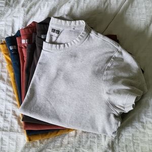 Five Uniqlo Basic T Shirts